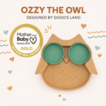 Ozzy the Owl Mint- Πιάτο σιλικόνης με βεντούζα και αποσπώμενα χωρίσματα