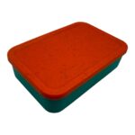 WorkBite Bento Box - Φαγητοδοχείο Σιλικόνης με 3 χωρίσματα- Confetti Mix Green-1250ml