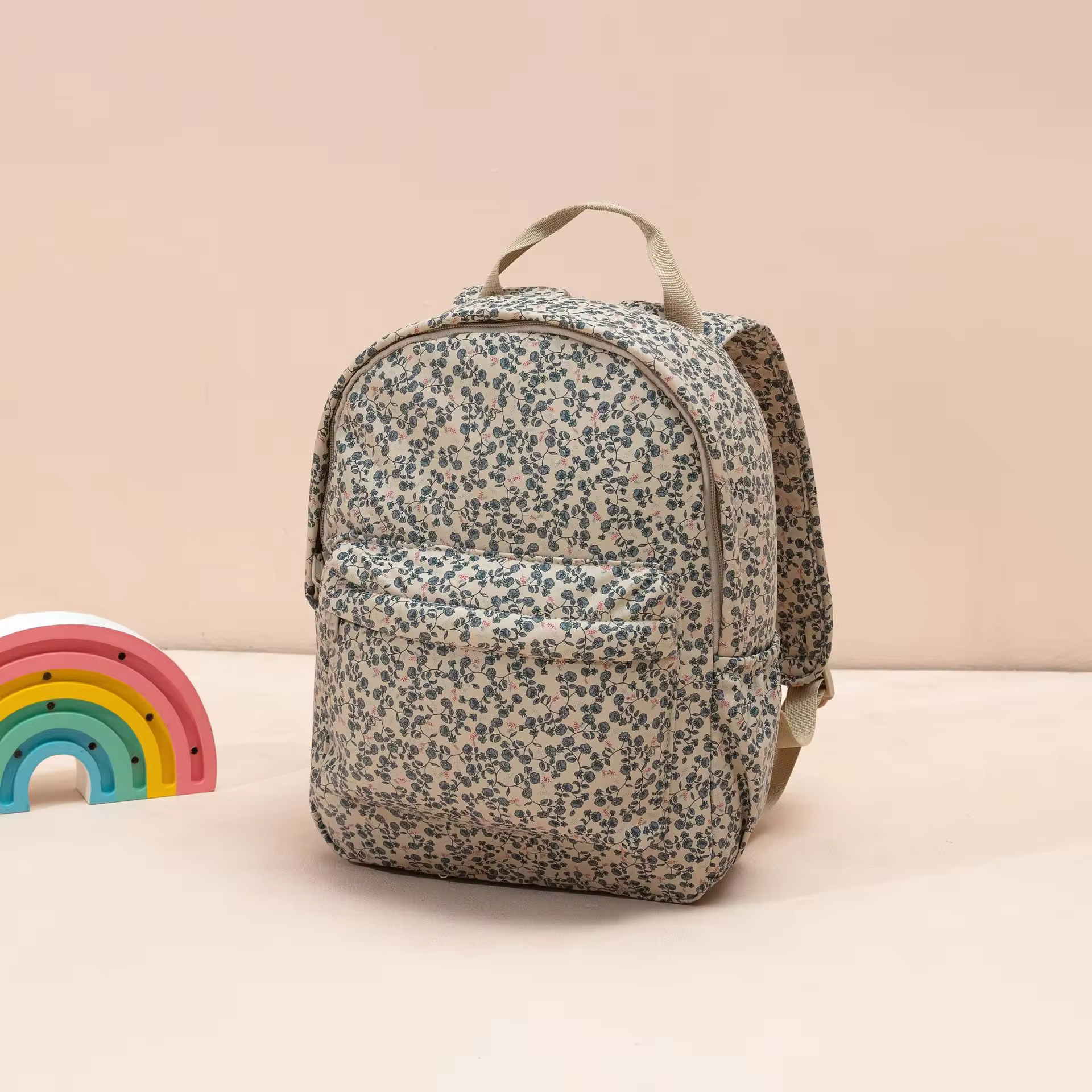 dodos land floral light Σακίδιο Πλάτης – Light Floral Backpack - Image 1