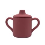 Sippy Cup II -Dusty Rose-  Εκπαιδευτικό ποτηράκι σιλικόνης με στεγανό καπάκι