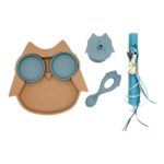 Owl feeding set – Dusty Blue
