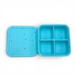FabFour Bento Box - Φαγητοδοχείο Σιλικόνης με 4 Αποσπώμενα Χωρίσματα - Starlight Blue