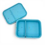 Smart Duo Bento Box - Φαγητοδοχείο Σιλικόνης με 2 Αποσπώμενα Χωρίσματα - Starlight Blue